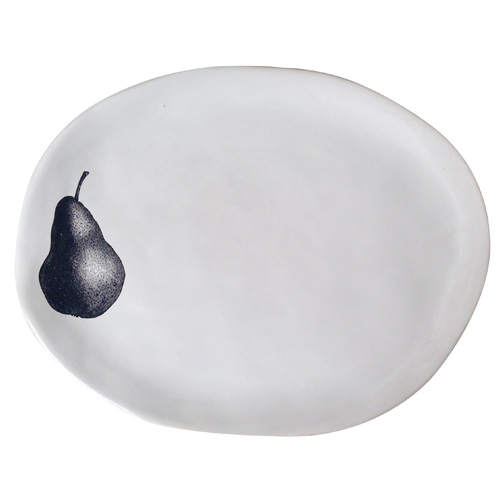 Souvenir Very Big Oval Plate Pear