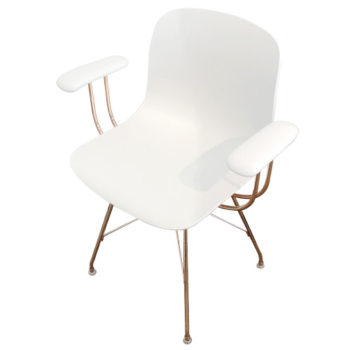 Troy Armchair Wireframe Copper/White