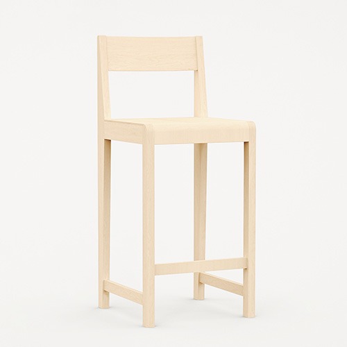 Bar Chair 01  Natural Wood H65