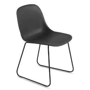 Fiber Side Chair Sled Base  Black/Black 전시 상품 (20%할인)