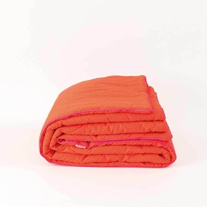 Large Blanket 1 Person 140x200 Zazen Tangerine