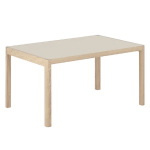 Workshop Table Warm Grey Linoleum/Oak 3 Sizes   130x65cm - 현재고