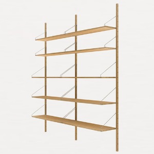 Shelf Library Natural H1852 Double Section