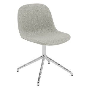 Fiber Side Chair Swivel Base Clay 12/Polished Aluminum