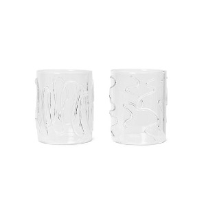 Doodle Glasses Set of 2 Tall Clear 현 재고