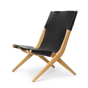 Saxe Chair Natural Oak/Black Leather