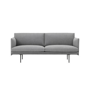 Outline Sofa 2-Seater  Textile/Black Base