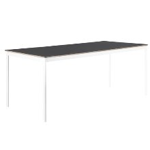 Base Table Black Linoleum/Plywood/White