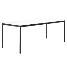 Base Table White Laminate/ABS/Black
