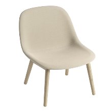 Fiber Lounge Chair Wood Base  Textile Seat