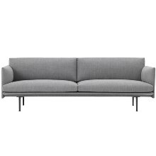 MUUTO DESIGN WEEK 15% OFF Outline Sofa 3-Seater  Fiord 151/black base