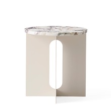 Androgyne Side Table  Calacatta Viola Marble Top