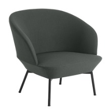 Oslo Lounge Chair Tube Base Twill Weave 990/Black Legs