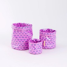 Set of 3 Baskets Alisha Pink