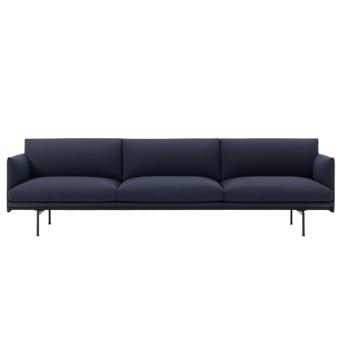 Outline Sofa 3 1/2-Seater Textile/Black Base