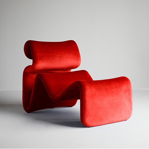 Etcetera Lounge Chair Chili Red