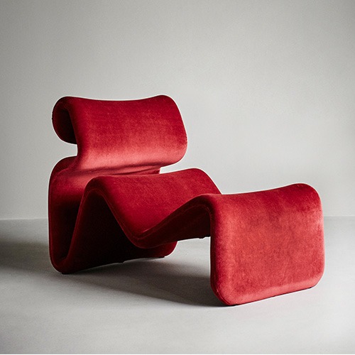 Etcetera Lounge Chair  Ruby Red
