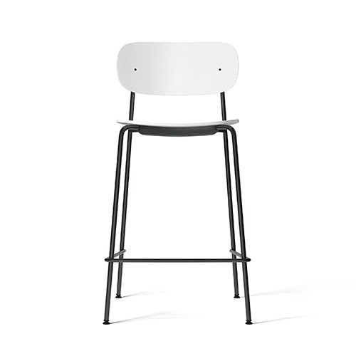 Co Counter Chair Black Steel/White Plastic 30%
