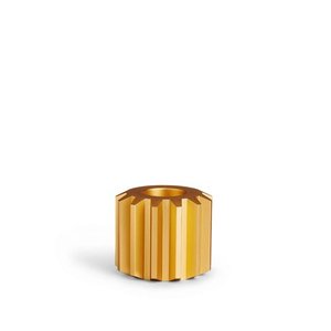 Gear Candle Holder Gold Wide