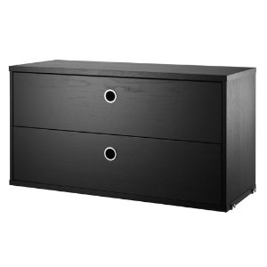 Chest of Drawers Black Stained Ash