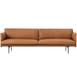 Outline Sofa 3-Seater  Refine Leather Cognac/Alu Base  현 재고