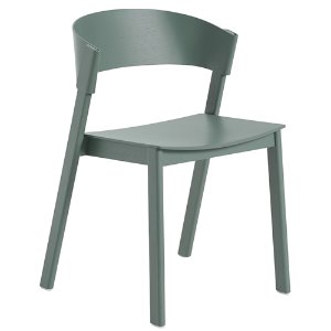 Cover Side Chair Wooden Seat Green