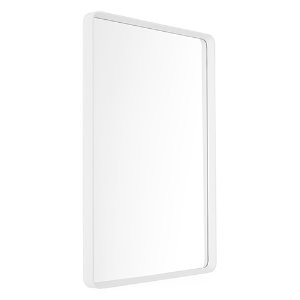 Norm Wall Mirror Rectangular White
