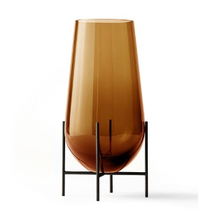 블랙 프라이데이(15% off /~11.30)Echasse Vase Large Amber Glass/Bronzed Brass