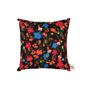 Cushion With Filler Grey Flowers