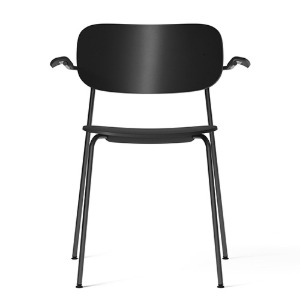 Co Dining Chair w Armrest Black Steel/Black Plastic