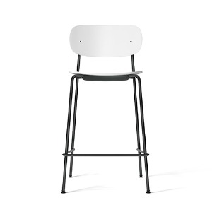 Co Counter Chair Black Steel/White Plastic  12월 말 입고
