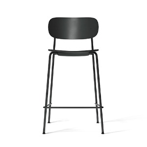 Co Counter Chair Black Steel/Black Plastic