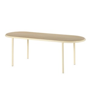 Wooden Table  Oval Ivory/Oak