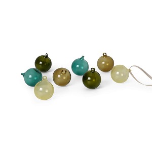 Glass Baubles S Set of 8 Mixed Dark 현 재고