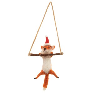Woodland Fun Festive Fox Hanging Felt Decoration