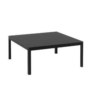 Workshop Coffee Table 86x86cm Black Linoleum/Black