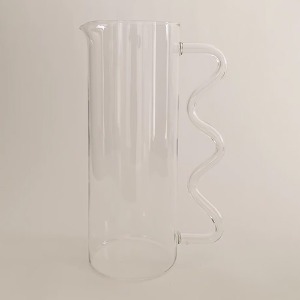 Wave Pitcher Clear w/Clear
