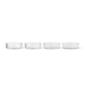 Ripple Serving Bowls Set of 4 Clear 현 재고