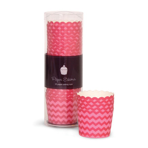 Baking Cup Berry Pink Chevron