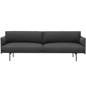 Outline Sofa 3-Seater  Textile/Black Base/ Vancouver 14 현 재고