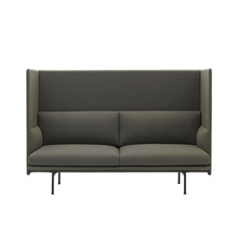 Outline Highback Sofa 2-Seater  textile/Black Base