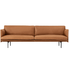 Outline Sofa 3-Seater  Refine Leather Cognac 현 재고
