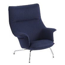 Doze Lounge Chair Tube Base Textile Seat 2 Colors