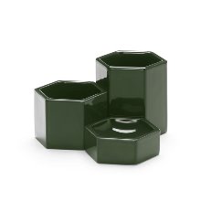 Hexagonal Containers Dark Green
