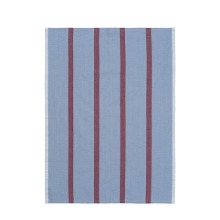 Hale Tea Towel Faded Blue/Burgundy   현 재고