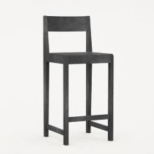 Bar Chair 01  Ash Black Wood H65