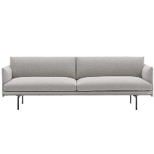 Outline Sofa 3-Seater   Clay 12/Black