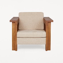 Symmetry Chair Ash Wood Oat Fabric