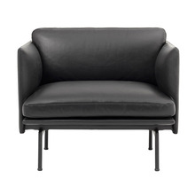 Outline Chair Refine Leather Black/Black Base